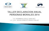Taller Declaracion Anual Personas Morales 2014