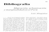 migración, urbanización y marginalidad en el Perú