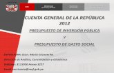Proyectos Inversion y Gasto Social 2012 MARIA CRISANTO