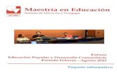 Documento Maestría Énfasis en Educación Popular