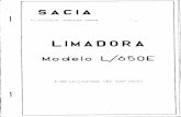Manual Limadora Sacia L650