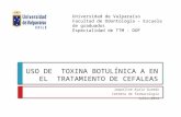 Aplicación de Toxina Botulínica a Para El Tratamiento de Cefaleas
