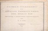 Primer Cuaderno de Danzas Venezolanas Del Siglo XIX