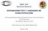 3 Qmc 100 Estequiometría y Unidades de Concentración
