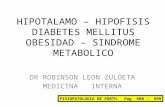 Fisiologia - Hipotálamo, Hipófisis, Diavetes Mellitus, Obesidad y Síndrome Metabólico
