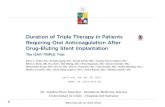 Duración Terapia Triple en pacientes con Stent Medicados y TACO