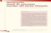 Declaración Anual de Personas Morales Del SECTOR PRIMARIO