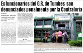 Ex funcionarios de GR Tumbes son denunciados por Contraloría - Del País - Pág. 11