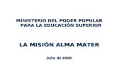 Mision Alma Mater.