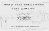 Varios Autores. Diez Piezas Barrocas Para Guitarra (Transcripciones)