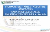 3 Normas de Habilitacion Prof. Independientes Res 2003
