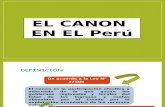 EL CANON EN EL PERU