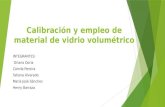 Calibración y Empleo de Material de Vidrio Volumétrico.