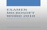 Examen Microsoft Word 2010