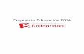 Propuesta educación Solidaridad 2014
