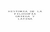 Historia de La Filosofia Griega y Latina