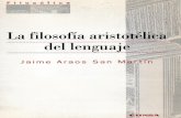 Jaime Araos San Martín - La Filosofía Aristotélica Del Lenguaje
