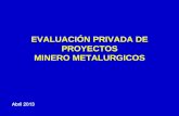 Evaluación de Proyectos Metalúrgicos