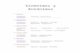 Compilación de: Sinónimos y Antónimos, Homófonas y Homógrafas