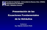 Ecuaciones Fundamentales en hidráulica