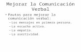 Técnicas de Comunicación Verbal