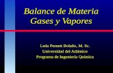 Gases y Vapores balance de materia
