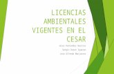 Licencias Ambientales Vigentes en El Cesar