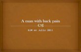 A Man Whit a Back Pain