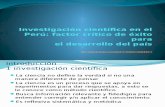 Investigación Científica en El Perú Ciencia y Sociedad