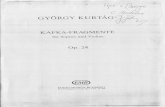 Kurtag - Kafka-Fragmente (Soprano y Violín)