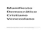 Manifiesto Democrático Cristiano Venezolano (20!08!2014)