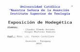 Exposición de Hodegética, El Buen Pastor y Su Capacidad de Relacionamiento Humano. 2014