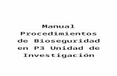 Manual Procedimientos de Bioseguridad en P3 Unidad de Investigación Médica IMSS