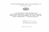 Tesis Doctoral Ula ((((La Gestion de Espacios Universitarios-nuevas Tecnologias Caso Ula-merida)))), 290 Pags.