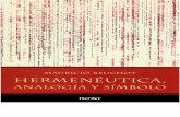 BEAUCHOT, M. - Hermeneutica, Analogia y Simbolo - Editorial Herder