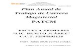 Plan Anual de Trabajo de Carrera Magisterial CICLO 2012-2013 JORGE