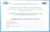 Primera Prueba Avance Estudios Sociales Primer Año Bachillerato