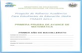 Primera Prueba Avance Matematica Primer Año Bachillerato