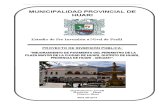 Perfil Pavimentado de Contorno de Plaza Mayor Huari - Ancash