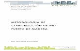 METODOLOGIA DE COSNTRUCCIÓN DE UNA PUERTA DE MADERA