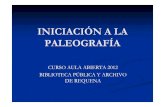 Curso Iniciacion a La Paleografia Web