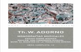 Adorno, Theodor W - Monografias Musicales