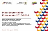 PLAN SECTORIAL DE EDUCACIÓN 2012 - 2014