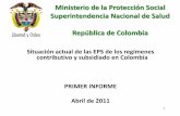 Situación actual de las EPS de los regímenes contributivo y subsidiado en Colombia