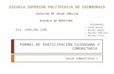 FORMAS DE PARTICIPACIÓN CUIDADANA Y COMUNITARIA