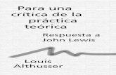Althusser Louis - Para Una Critica de La Practica Teorica