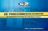 Manual Unico de Procedimientos en Materia de Cadena de Custodia de Evidencias Fisicas