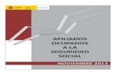 Afiliados Seguridad Social España: Noviembre 2013