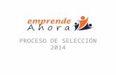 Publicación de finalistas - Beca EmprendeAhora 2014