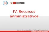 RECURSOS ADMINISTRATIVOS y Ejecución de las resoluciones administrativas
